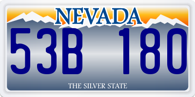 NV license plate 53B180