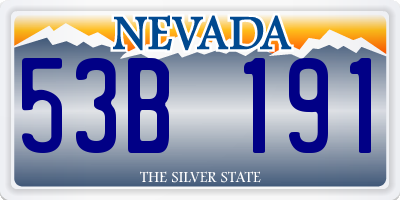 NV license plate 53B191