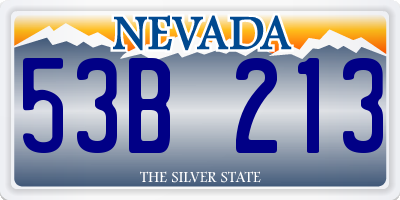 NV license plate 53B213