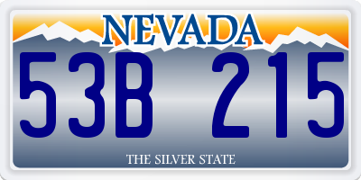 NV license plate 53B215