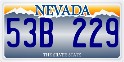NV license plate 53B229