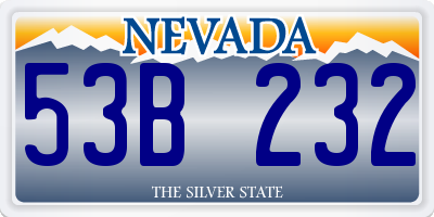 NV license plate 53B232