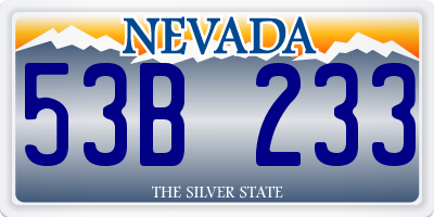 NV license plate 53B233