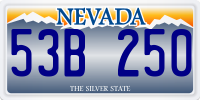 NV license plate 53B250