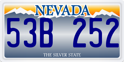 NV license plate 53B252