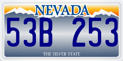 NV license plate 53B253