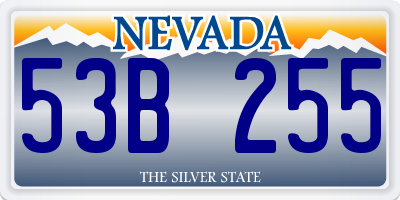 NV license plate 53B255