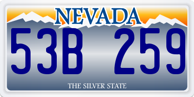 NV license plate 53B259