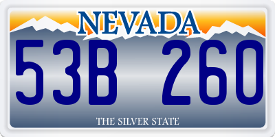 NV license plate 53B260