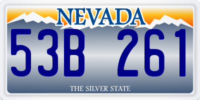 NV license plate 53B261