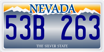 NV license plate 53B263