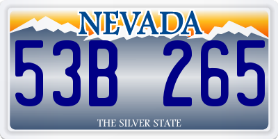NV license plate 53B265