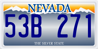 NV license plate 53B271