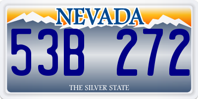 NV license plate 53B272