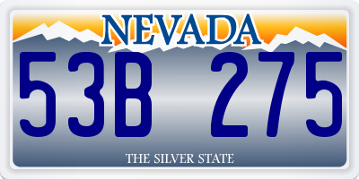 NV license plate 53B275