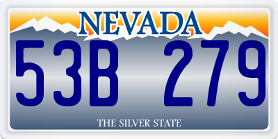 NV license plate 53B279