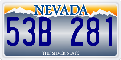 NV license plate 53B281