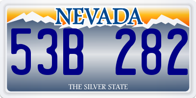 NV license plate 53B282