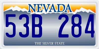 NV license plate 53B284