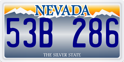 NV license plate 53B286