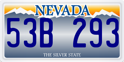 NV license plate 53B293