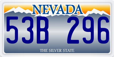 NV license plate 53B296