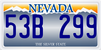 NV license plate 53B299