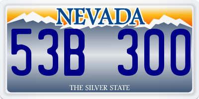 NV license plate 53B300