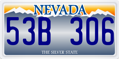 NV license plate 53B306