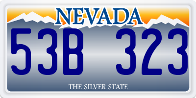 NV license plate 53B323