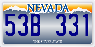 NV license plate 53B331