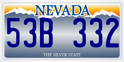 NV license plate 53B332