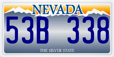 NV license plate 53B338