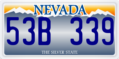 NV license plate 53B339