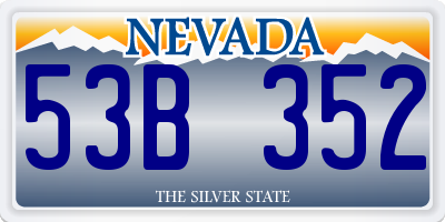 NV license plate 53B352