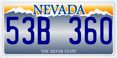 NV license plate 53B360