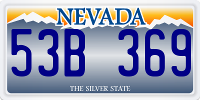 NV license plate 53B369