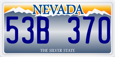 NV license plate 53B370