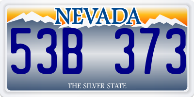 NV license plate 53B373