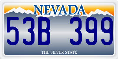 NV license plate 53B399