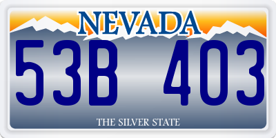 NV license plate 53B403