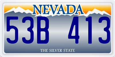 NV license plate 53B413