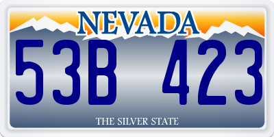 NV license plate 53B423