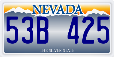 NV license plate 53B425