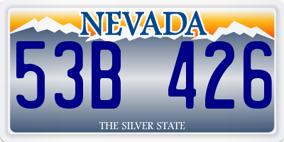 NV license plate 53B426