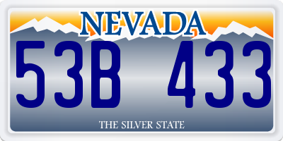 NV license plate 53B433