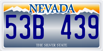 NV license plate 53B439