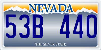 NV license plate 53B440