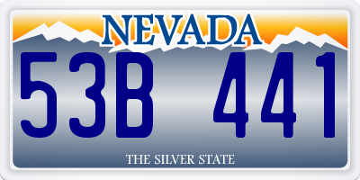 NV license plate 53B441