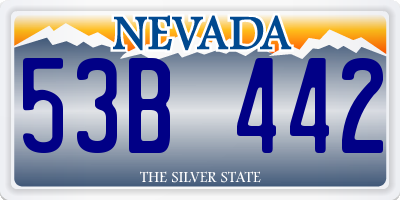 NV license plate 53B442